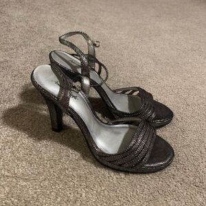 American Eagle Outfitters Silver Strappy Heels
